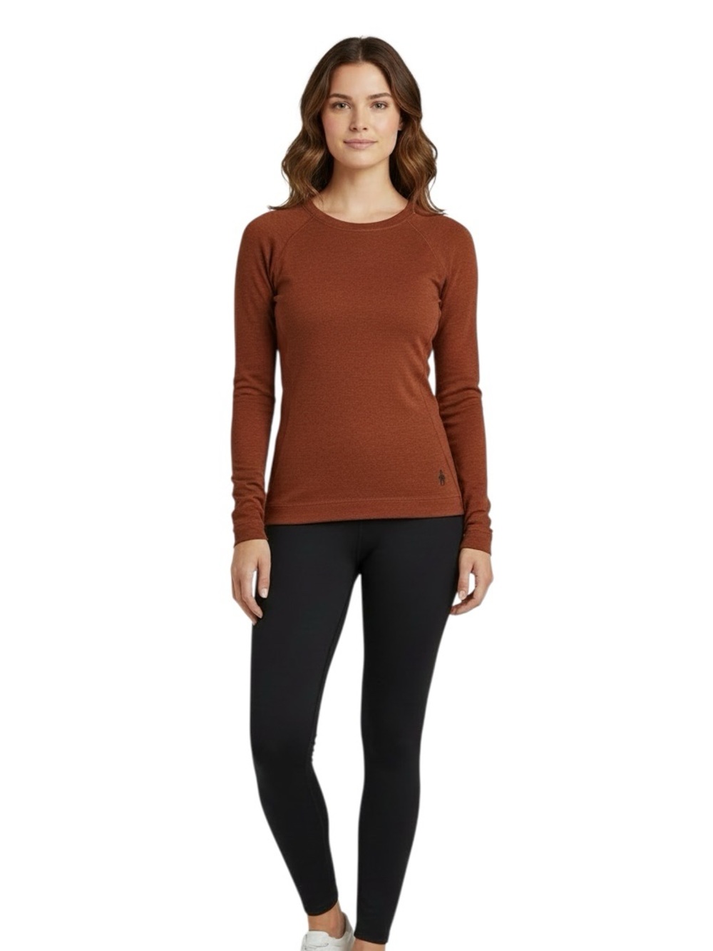 Smartwool Women's Classic Thermal Merino Base Layer Crew Top Brown Size M NEW